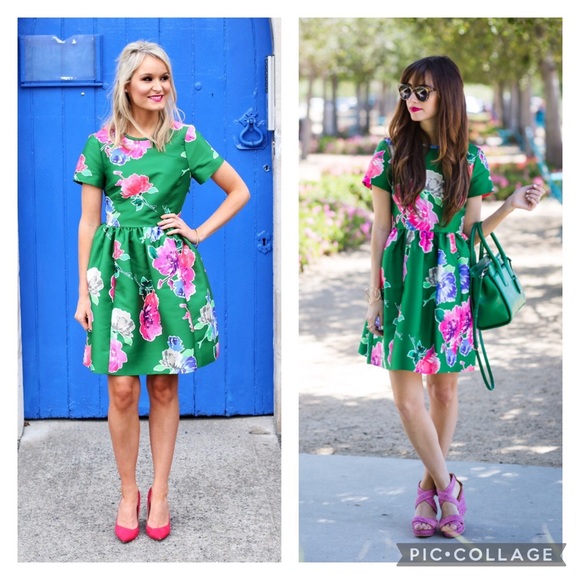 kate spade green floral dress